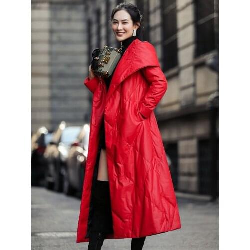 Real 200% Genuine Leather Jacket Autumn Winter Coat Women Clothes Korean Vintage Sheepskin Down Coat Chaqueta Mujer ZT442772