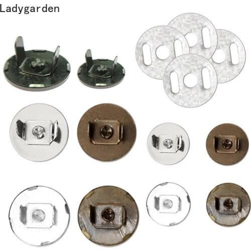 10Sets 14mm 18mm Metal Buckles Strong Magnetic Snap Fasteners Clasps Buttons for Handbag Purse Wallet Bags Parts Accessories