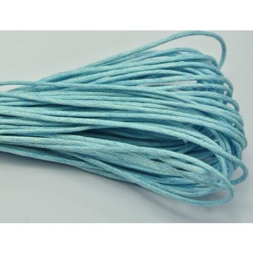 Sky Blue 100 Meters 1mm Waxed Cotton diy accessories Beading Cord jewelry decorative