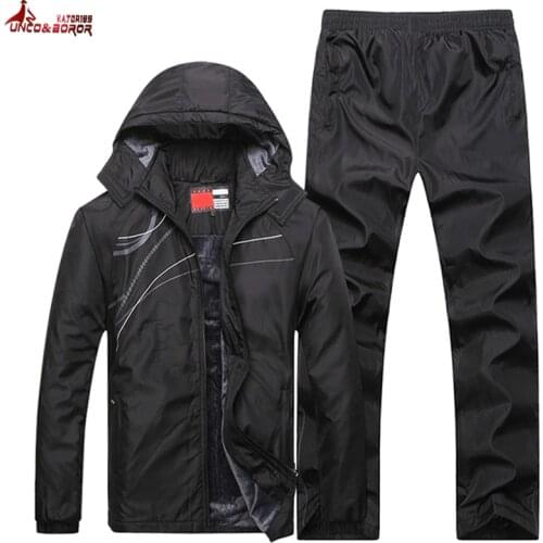 New 2020 winter jacket men Fashion thicken fleece warm Hoodies Tracksuits men set parka jacket coat sportsuit Brand clothing