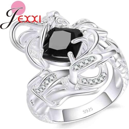 Newest Fashion Hollow Flower Ring Top-Grade 925 Sterling Silver Women Jewelry Engagement Anillos for Women