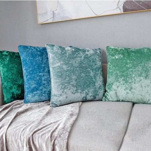 Solid Color Pillow Cushion Ice Velvet Home Living Room Chair Cushion Sofa Decoration Pillows Cover Decor Home Pillows 50*50cm