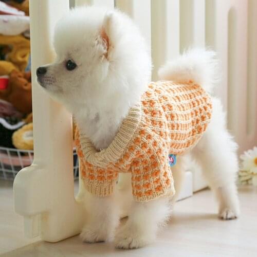 Ropa Perros Pet Clothes for Small Dogs Hoodie Puppy Autumn Winter Soft and Warm Orange Dog Coat Jacket Pet Supplies Dog Sweater