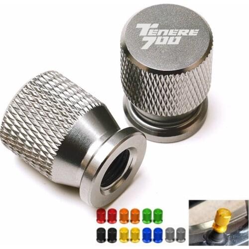 With logo TENERE700 For Yamaha TENERE 700 2019 2020 Motorcycle Accessorie Wheel Tire Valve Stem Caps CNC Airtight Covers