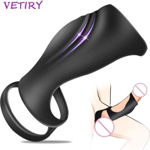 Silicone Penis Ring Third Ring Delay Ejaculation Penis Enlargement Sex Toys for Men Erection Cock Ring Reusable Penis Sleeve