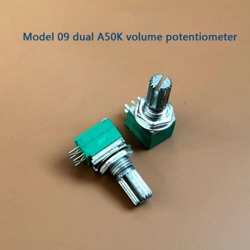 09 Type A50K Dual Potentiometer Foot Distance 2.54MM
