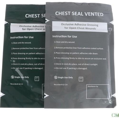 1pc safety survival North American Rescue Chest Seal Medical Chest Seal Vented Camping Hiking Tool Outdoor tool safety survival