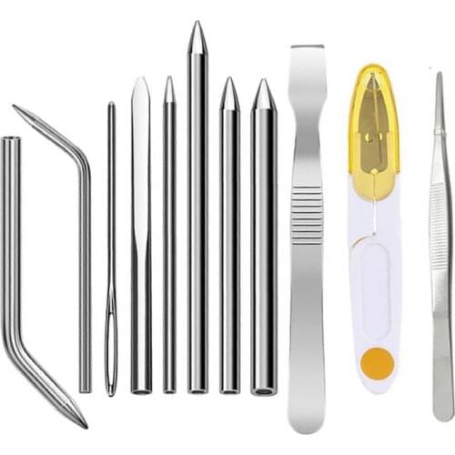 Outdoor Stainless Steel Umbrella Rope Knitting Tool 10/11PCS DIY Jewelry Accessories Bracelet Weaving Needles Tool