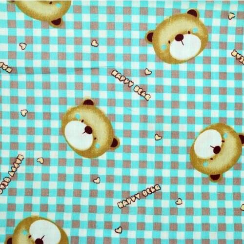 100x160cm free shipping bear printed cotton fabric diy decoration home textile P5834