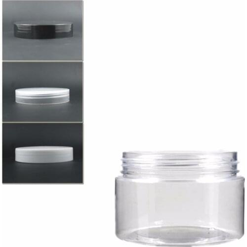 15pcs/Lot 120ml Clear Round Pet Jar With White/Transparent Plastic Cap W/Pe Liner ,Jar,Cosmetic Jar,Plastic Container,Bottle
