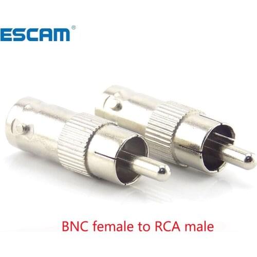 2/5/10Pcs BNC Female Connector to Female BNC Male to Male RCA Female BNC female to RCA Male Adapter Plug for System CCTV Camera
