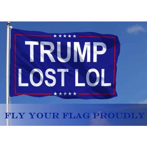 3x5ft Trump Lost Flag Anti Trump Garden Flag with Metal Grommets outdoor indoor flag in the garden for Election Home Decor