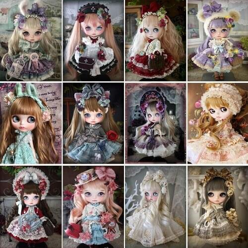 5DDIY diamond painting round diamond embroidery cute doll cross stitch rhinestone mosaic home decoration love gift