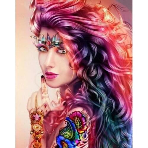 Diamond Painting Beauty Girl Rhinestones 5D DIY Diamond Embroidery Cross Stitch Tattooing Mosaic Wall Art Decor GJ654