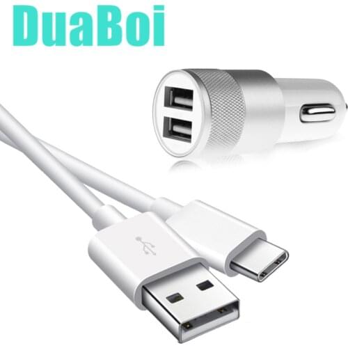 Dual USB Car Charger Adapter With USB Type C Charging Cable For Xiaomi mi 9t mi9 lite CC9 e Pro Note 10 Pro Redmi 8A k30 k20 8T