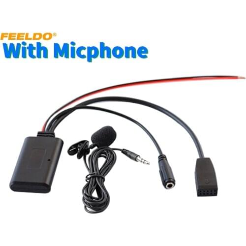 FEELDO Car Audio Wireless 10pin Bluetooth Module Receiver AUX Adapter For BMW E46 3-SERIES CD Stereo Radio Bluetooth AUX Cable