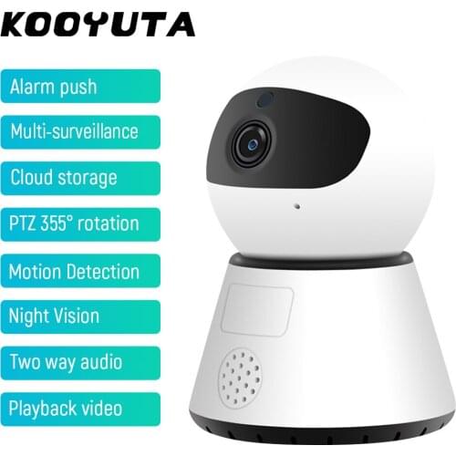KOOYUTA 720P PTZ Wifi Camera Two Way Audio Home Multi-Surveillance Remote Control Video Review Wireless Security Camera