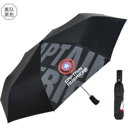 Disney Black Umbrella Adult men women umbrella Parasol fold Portable folding umbrella Children boy girl Rain gear gift