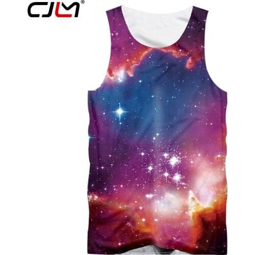 CJLM Gyms Fitness Clothes Men Tank Top Galaxy Space 3D Printed Vest Mens Tanktops Workout Singlets Fitness Sleeveless Shirt 5xl
