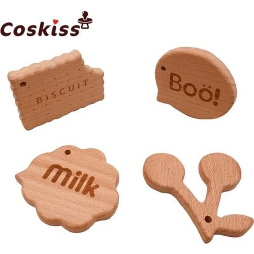 Infant Chawable Toy Baby Wood Teether Cherry Shape Natrual Wooden Baby Teether Toys Wood Teething Accessories Baby Shower Gifts