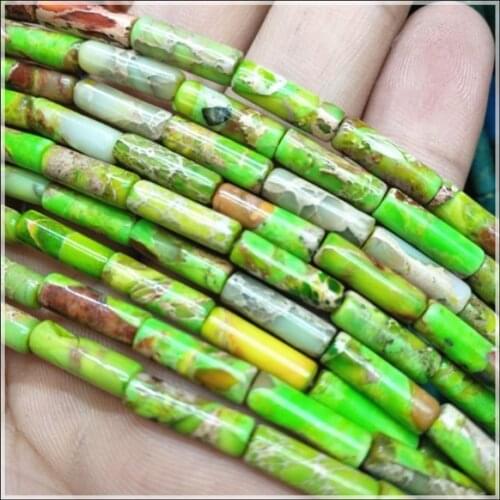 30 pieces nature gem stone long drum shape beads strings 4x13mm for bracelets making accessories more good choice of natural
