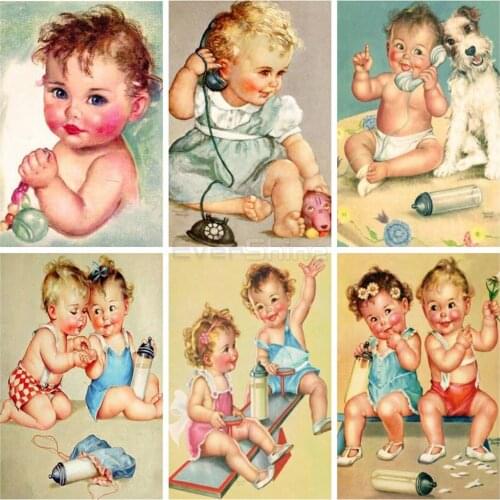 EverShine Diamond Painting Full Square Baby Diamond Embroidery Mosaic Portrait Cross Stitch Handicraft Art Home Decoration