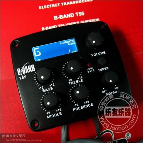 Finland Original B BAND T55 Acoustic pickup B Band T55C guitar pickup chromatic displayer & built in tuner
