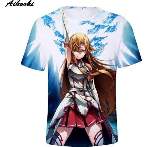 Cool Creative Anime Sword Art Online 3D tshirt Men Harajuku 3D T Shirt Tees Teenage Fashion Summer Short Slevee Boys Tops