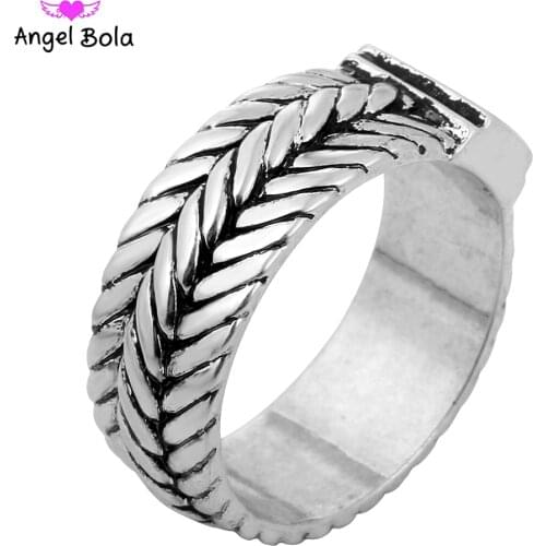 316L Stainless Steel Handmade Buddha Ring Unisex Biker Ring Punk European Style Men Chain Rings To Female Jewelry Free Shipping