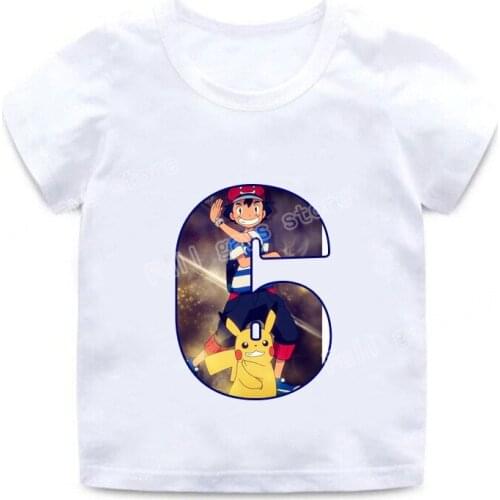 Pokemon Summer T Shirt Cartoon Print Pikachu Fashion Tops Tshirts Oversized Round Neck Short Sleeve Comfortable and Soft Clothes