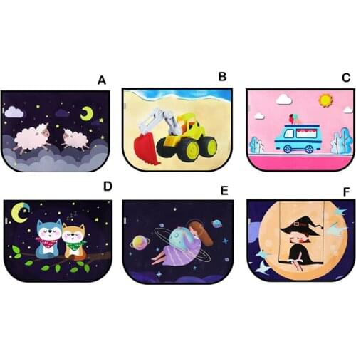 Magnetic Car Side Window Sunshade Curtains Adjustable Car Styling Auto Windows Sun Visor Animal Pattern Blinds Cover Sun Shade