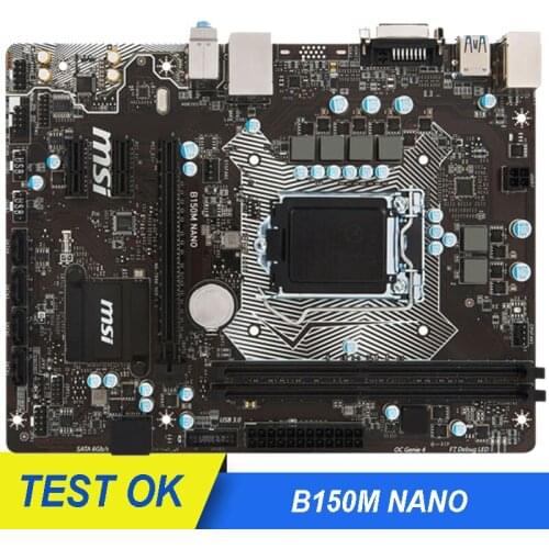 Used MSI B150M NANO Motherboard Intel B150 LGA 1151 DDR3 32GB Micro ATX PCI-E 3.0 SATA Desktop Mainboard