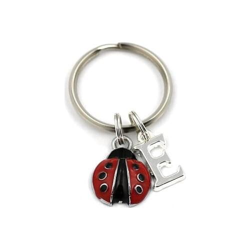Fashion Charm Ladybug Key Ring, Red Ladybug Keychain, Ladybug Keyring, Lady Bug Charm, Insect Jewelry, Kids Birthday Party