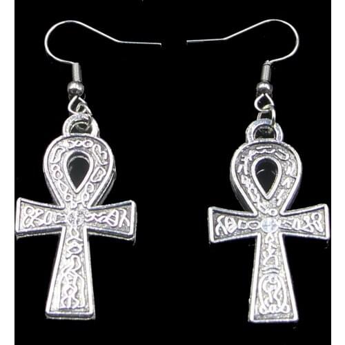 Fashion Handmade Simple Design 38*21mm Cross Jesus Drop Earrings For Women Gift Fashion Jewelry Cute Small Object