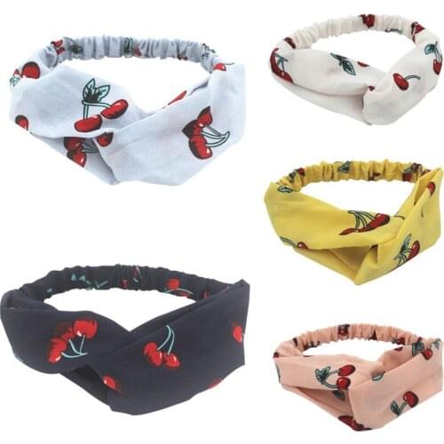 Fashion Women Girls Bohemian Hair Bands Print Headbands Vintage Cross Turban Bandage Headwear Women Hair Accessories