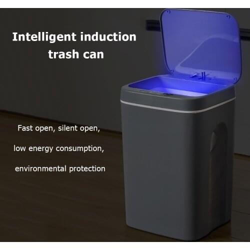 14L Smart Sensor Trash Can Electric Automatic Dustbin Kitchen Bathroom Toilet Automatic Waste Basket Household Cleaning Tool