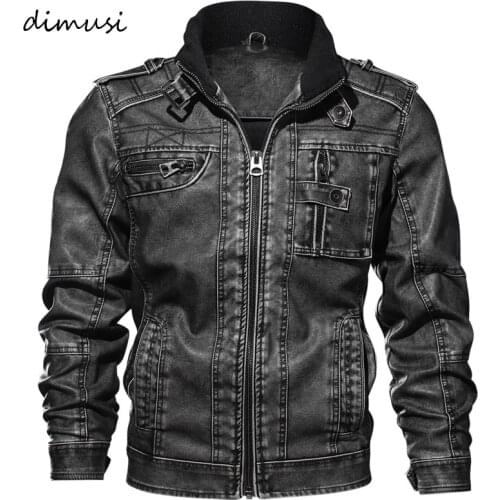 DIMUSI Men Autumn Winter PU Leather Jacket Motorcycle Leather Jackets Male Business casual Coats Brand clothing 5XL,TA132