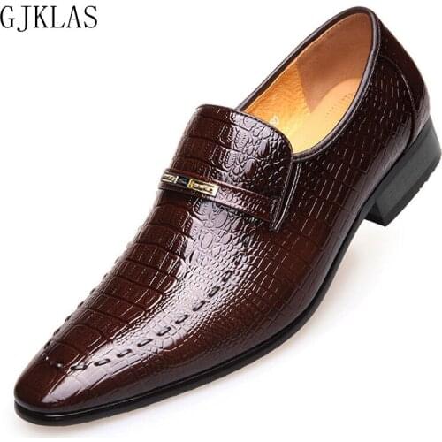 Mens Leather Shoes Italian Loafers Size 48 Brown Black Dress Business Shoes for Men Slip on Office Shoes Man Zapatos Formales