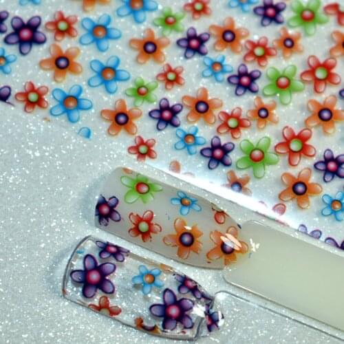 Small Wildflower Pattern Nail Art Foil Glue Transfer Finger Sticker Foil Easy DIY Manicure Tool Roll 1 meter