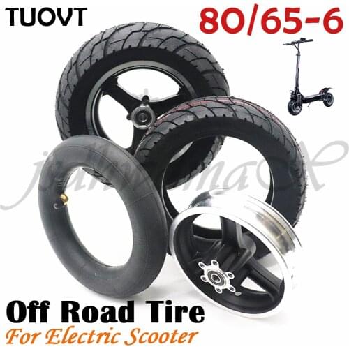 New 80/65-6 Thickening Tyre with Alloy Hub Rim 80/65-6 Inflatable Wheel for Electric Scooter Kugoo m4 Zero 10X 10 * 3.0 10x3.0