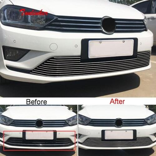 Tonlinker 1 PCS DIY car styling stainless steel front Racing grills cover case Stickers for Volkswagen GOLF 7 parts accessories