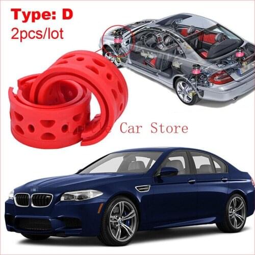 2pcs Type D Front /Rear Car Shock Absorber Spring Bumper Power Cushion Buffer