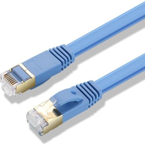 Flat RJ45 Computer Network LAN Wire RJ 45 Cat7 Shielded Ethernet UTP 10gbps internet Cable Extension Patch Cord 1m 2m 3m 5m