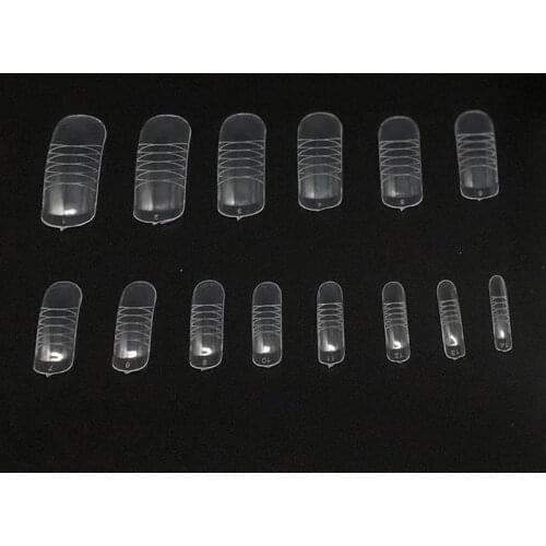 Poly UV Nails Gels Dual Forms Finger Tip Nail Art Extension 140pcs/box Quick Building Mold Recyclable Tool French Style Dropship