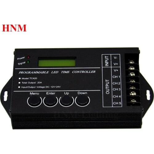 Hot Programmable Time LED Controller TC420 Aquarium Lighting Timer Programmable LED Dimmer timer with USB Cable CD-ROM &Software