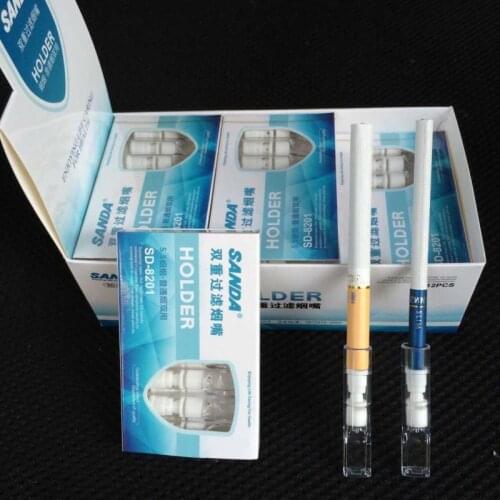 Sanda 2 in 1 2 use For Mens Cigarette and Womens Slim Cigarette disposable Cigarette filters Cigarette Holder 96 filters/lot