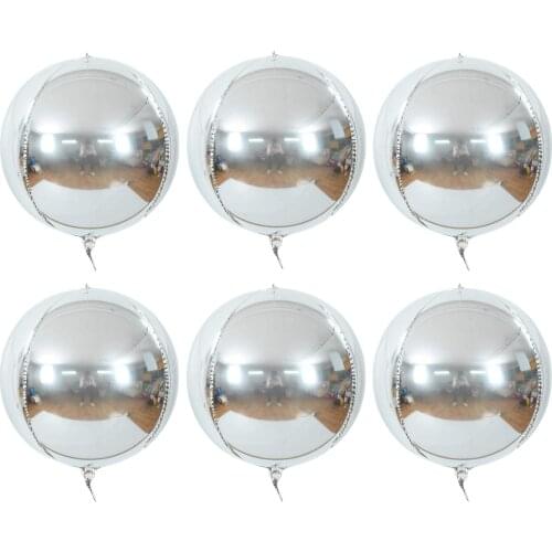 18 Inch 4D Balloons Large Foil Balloons Sphere Foil Balloons 4D Round Balloons Wedding Birthday or Engagement Party Decoration