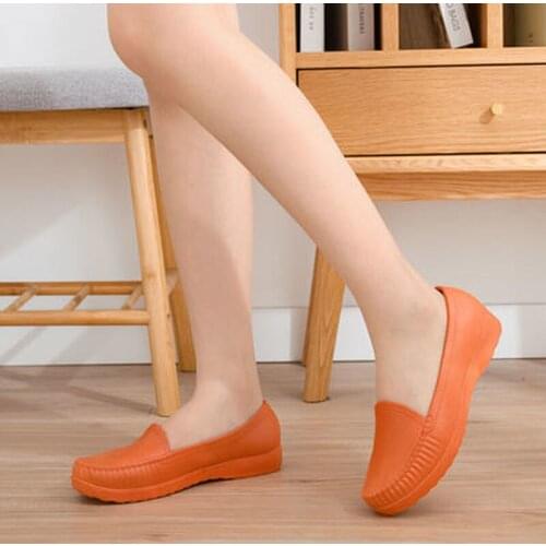 Miaoguan Womens Flat Shoes 2021 Spring Autumn Rain Shoes for Women Casual Slip on Waterproof Shoes Woman Non-Slip Rain Boots 40