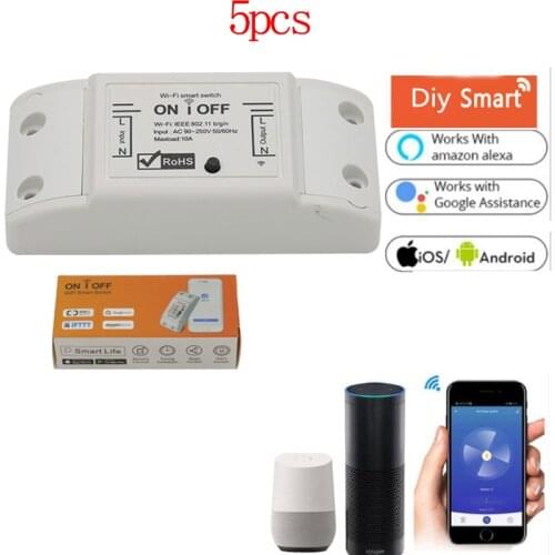 10A Mini Smart Wifi DIY Switch For XiaoMi Smart Home Automation Module, Smart House Works With Alexa Google Home Smart Life App