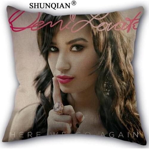High Quality Cotton Linen Demi Lovato Pillowcase Wedding Decorative Pillow Case For Home Pillow Cover A10.17